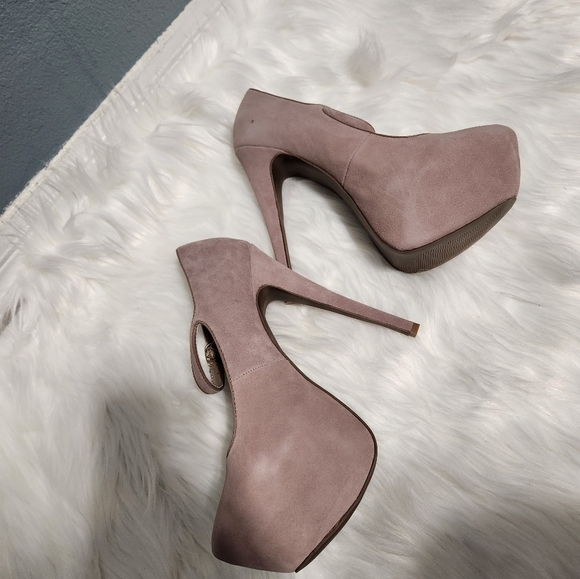 NIB Shoemint Blush Suede Mary Jane Platform Heel, size 9 1/2 - Picture 4 of 5